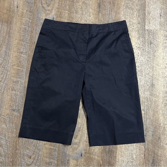 TSE Pants - TSE Shorts Womens 4 Navy Blue Bermuda Shorts High Rise 12” inseam cotton blend